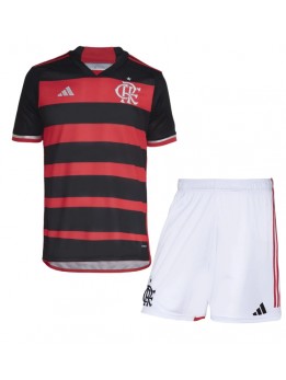 Detské Futbalové oblečenie Flamengo 2024-25 Krátky Rukáv - Domáci (+ trenírky)